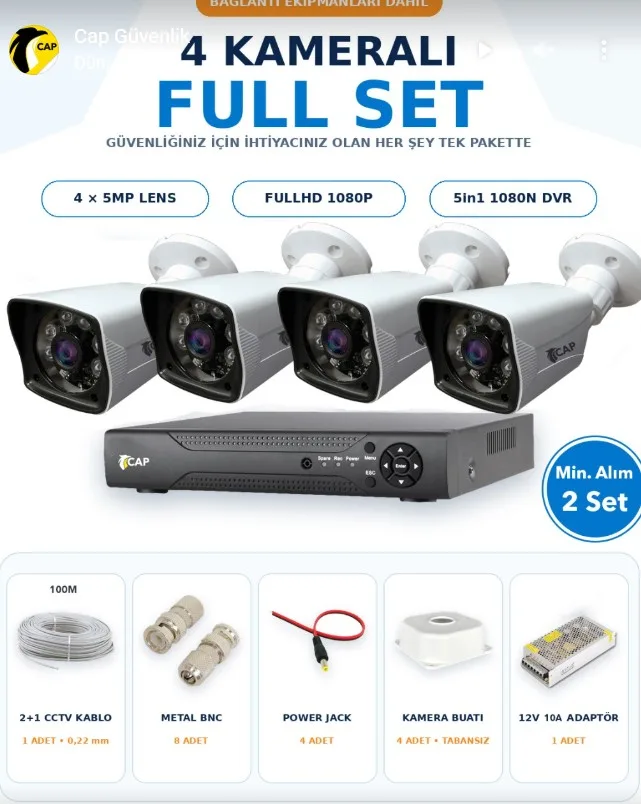 4 Kameralı Set